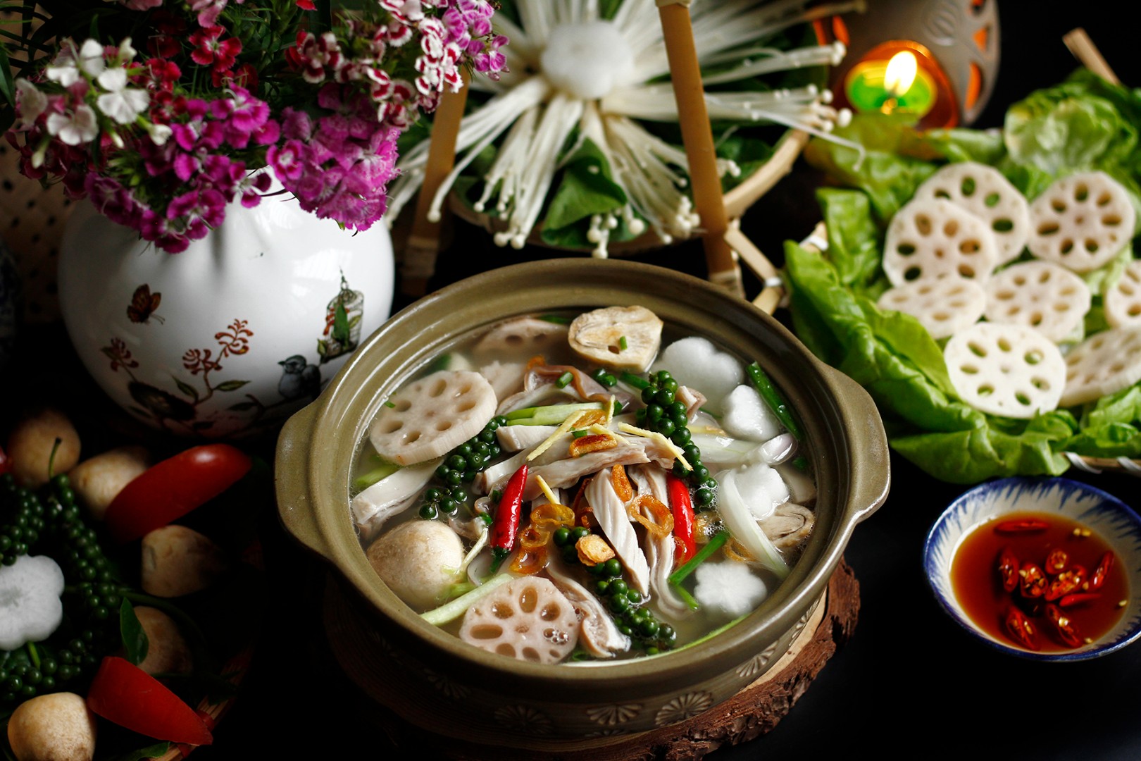 Bao tử thập cẩm hấp tiêu