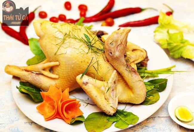 Gà hấp lá chanh + xôi