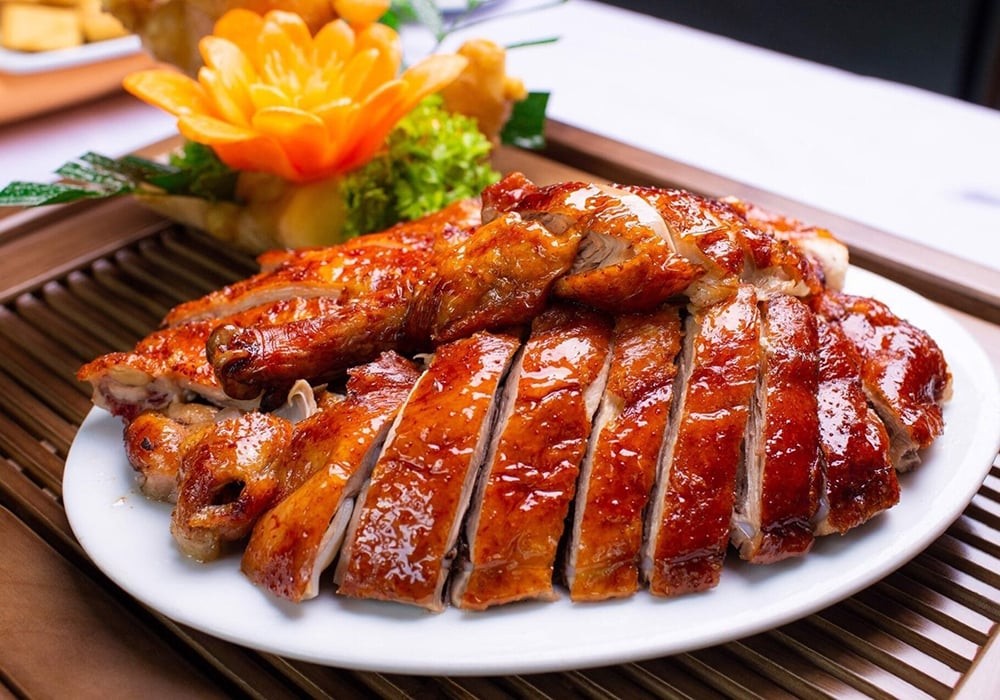 Vịt quay + xôi chiên