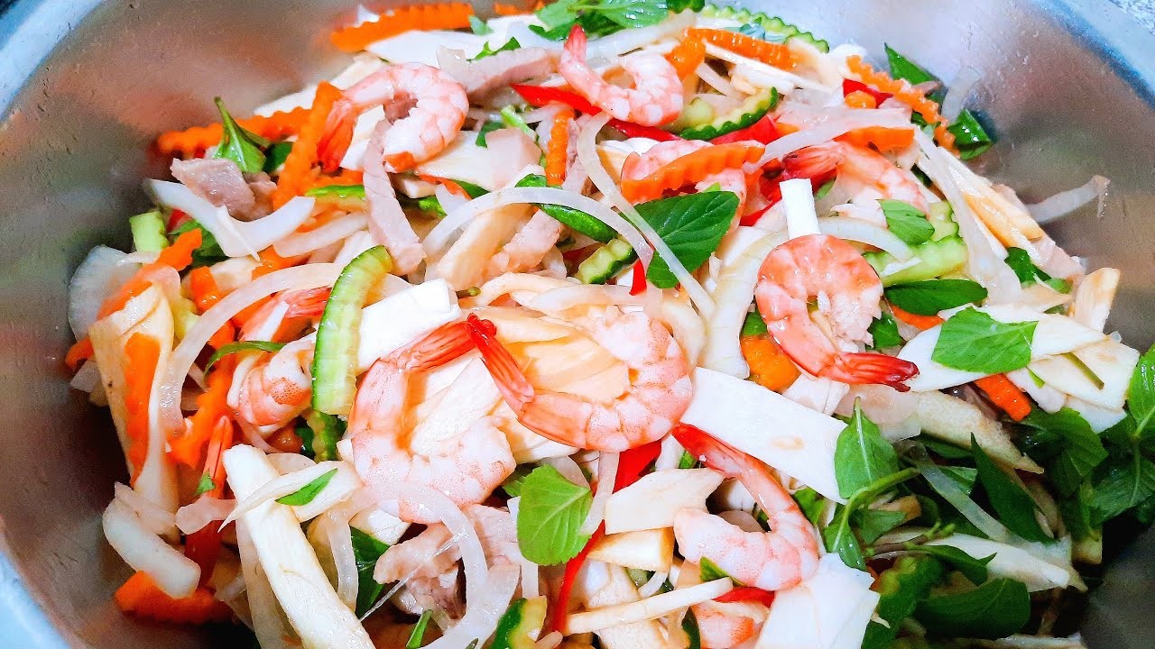 Gỏi củ hủ dừa tôm thịt