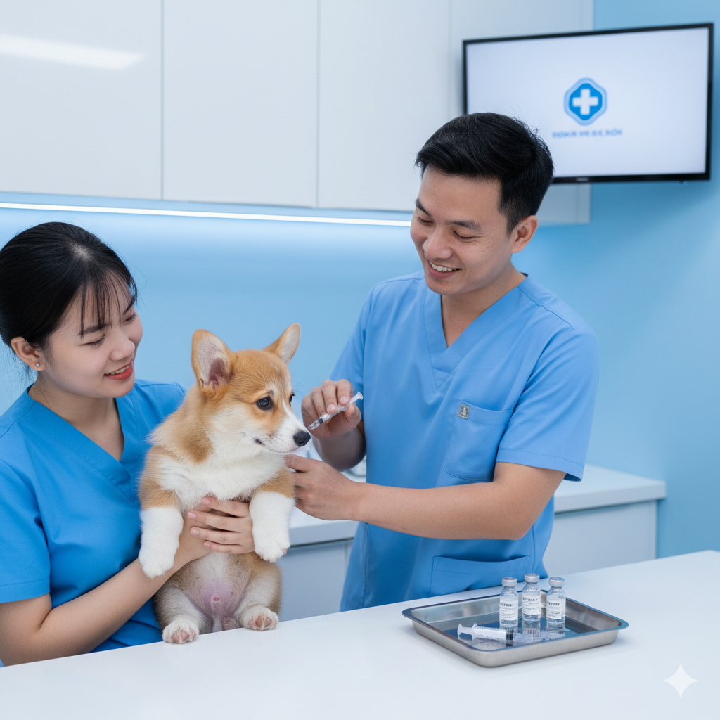Tiêm vaccine cho chó