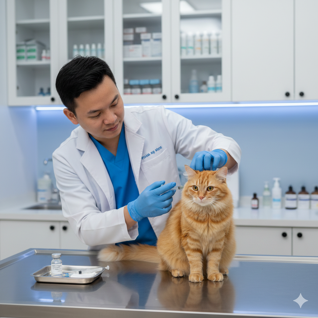 Tiêm vaccine cho mèo