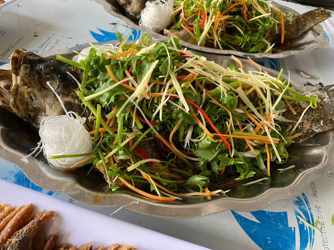 Cá Chẽm Hấp Hong Kong