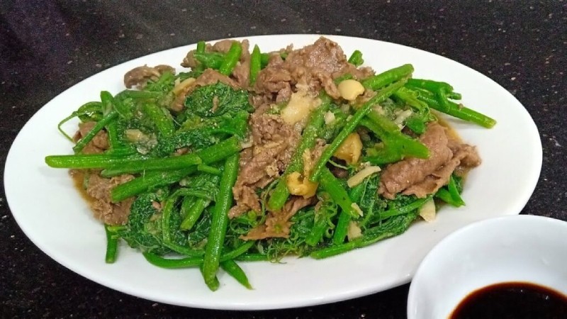 Đọt su xào tỏi / bò