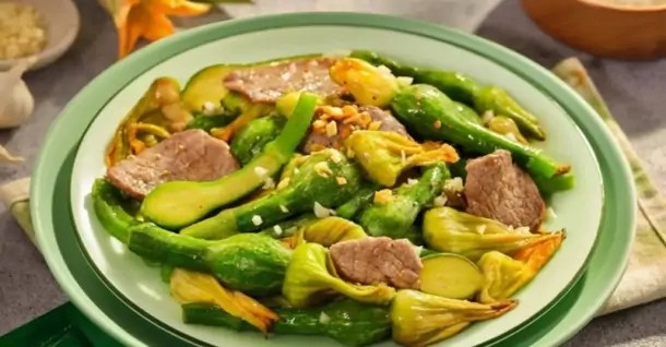 Bí nụ xào tỏi / bò