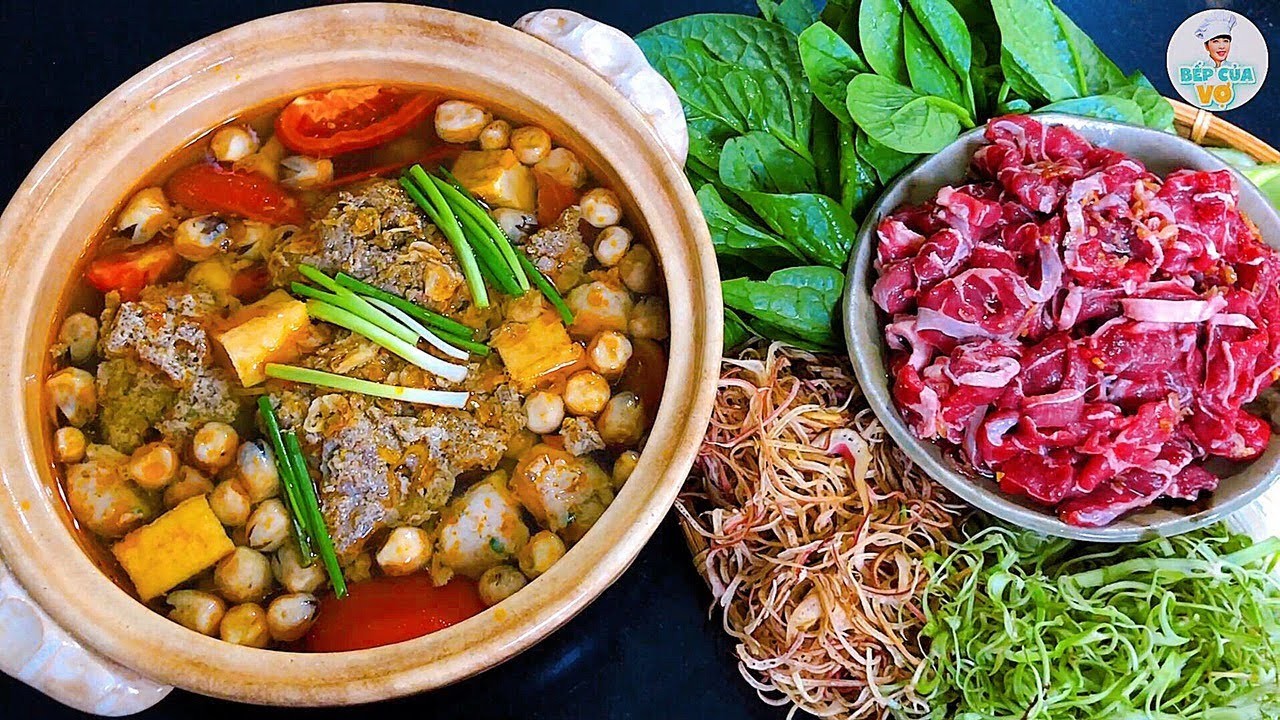 Lẩu riêu cua bắp bò
