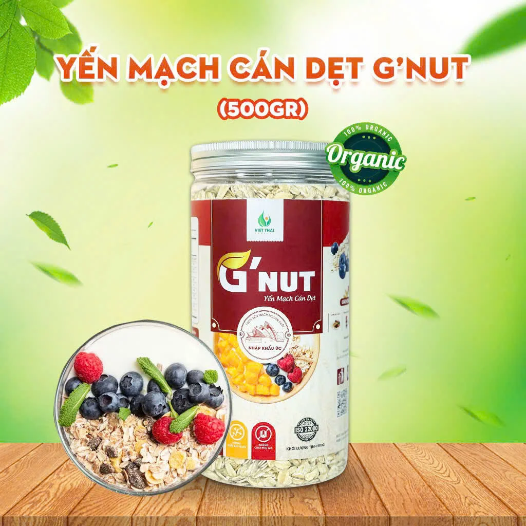Yến mạch cán dẹp G-Nut 500g Việt Thái