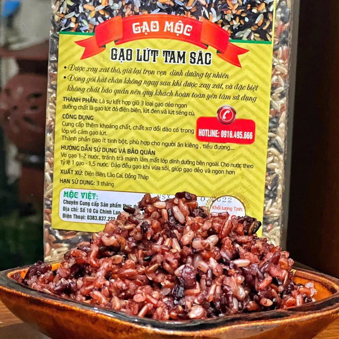 Gạo lứt tam sắc LỨT FARM
